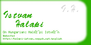 istvan halapi business card
